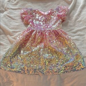 Lola and the Boys Sparkling Ombré Sequin Dress